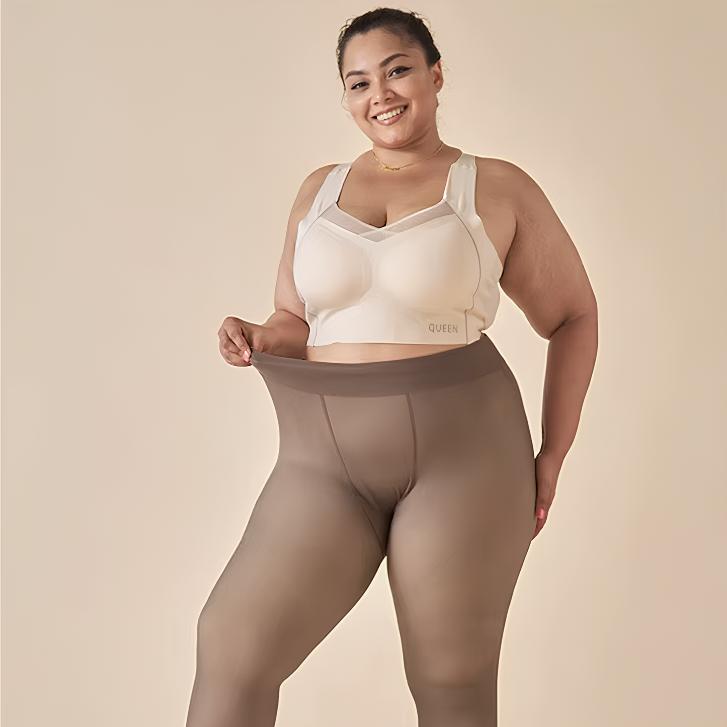 Le collant in poliestere trasparente